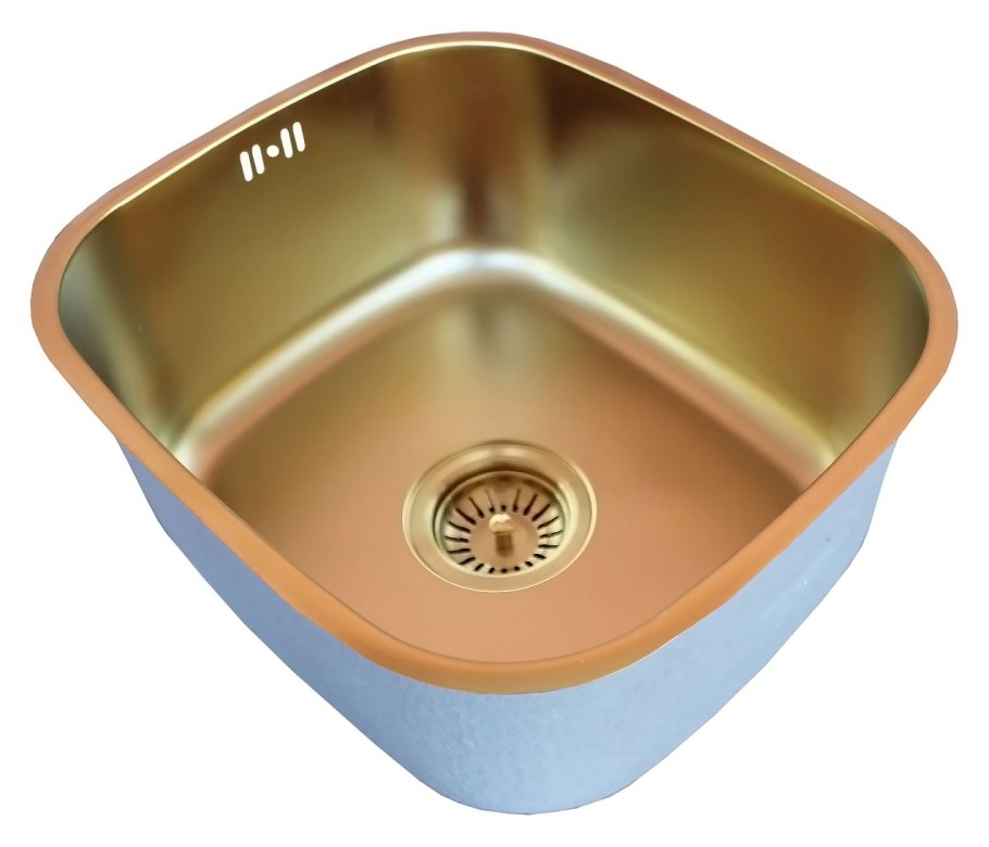 Врезная кухонная мойка Zorg PVD SZR-510/205 Gold pl 51х51см нержавеющая сталь