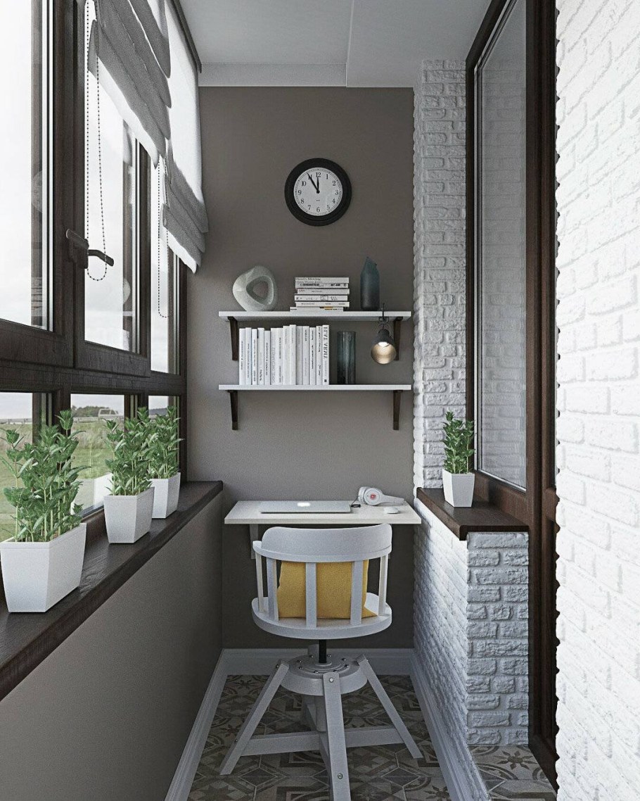 Стильная отделка балкона