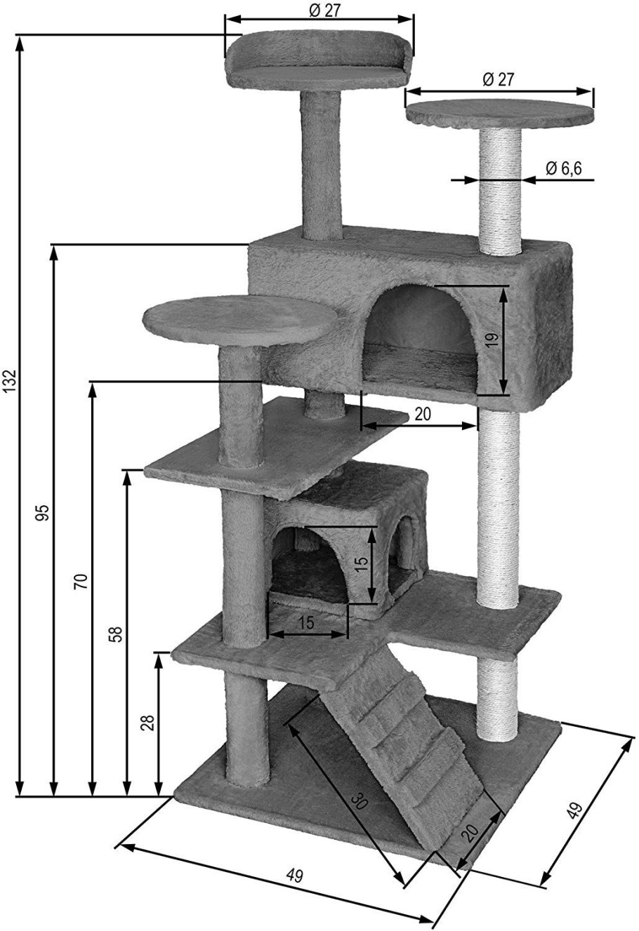 Комплекс для Мейн куна с когтеточкой