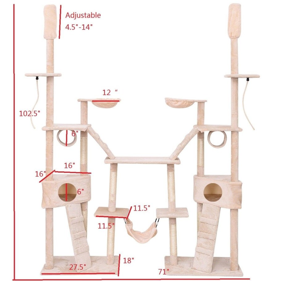 Игровой комплекс для кошек с размерами
