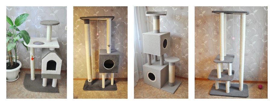 Домик-когтеточка для кошек с размерами