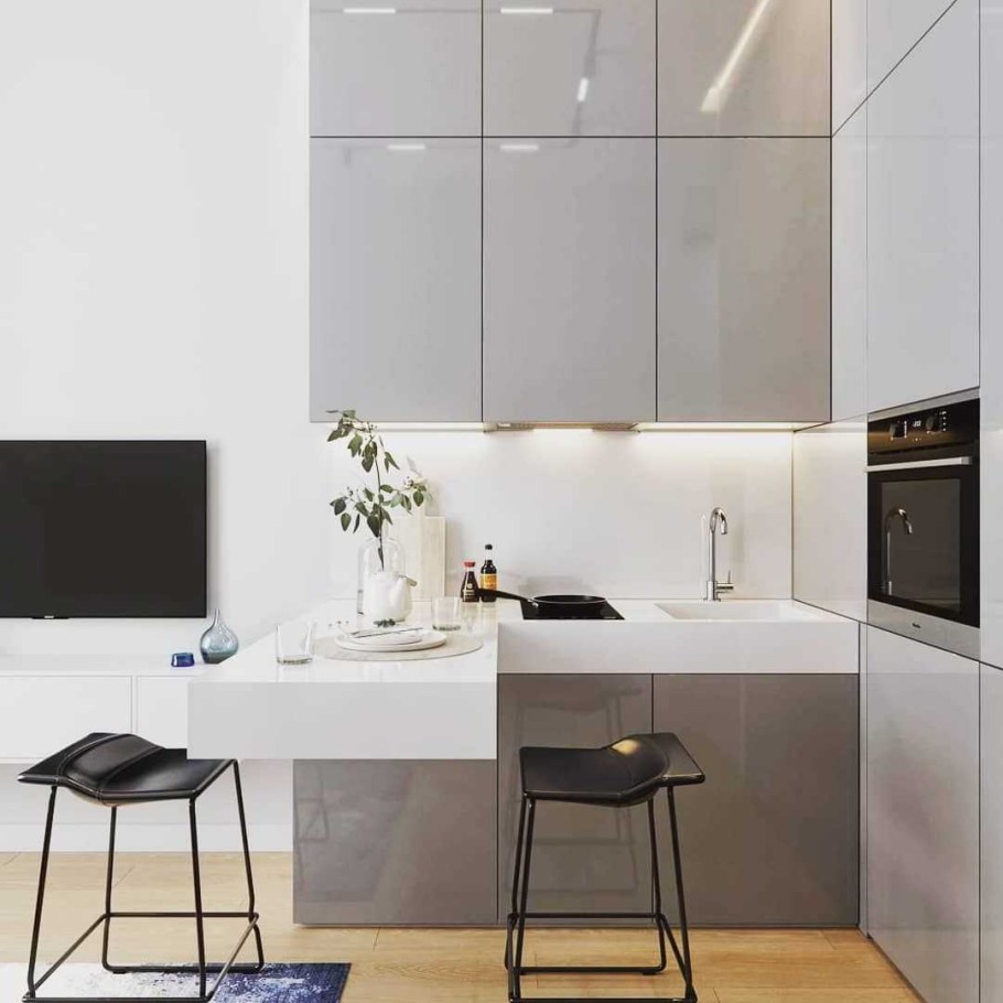 Стильные маленькие кухни