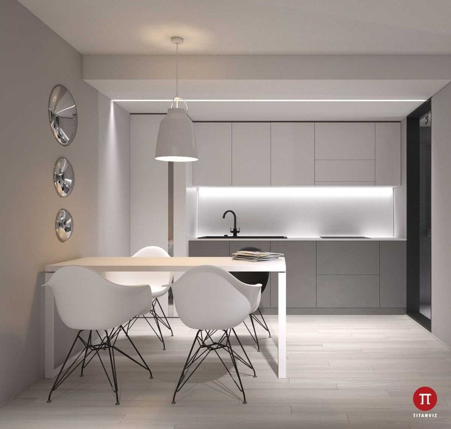 Кухня в сером стиле