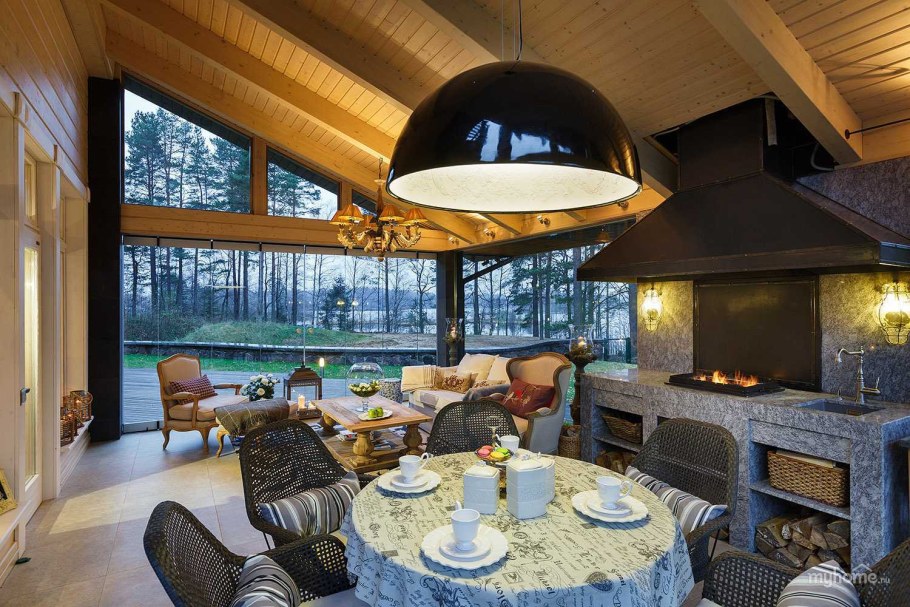 Хонка веранда барбекю