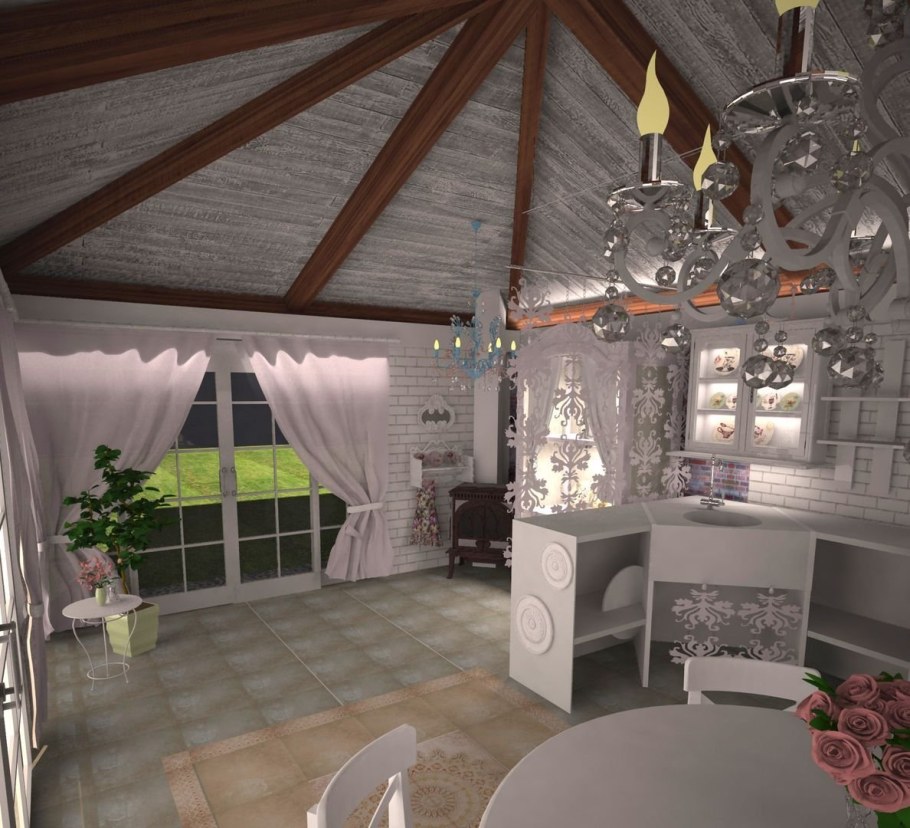 Интерьер беседки