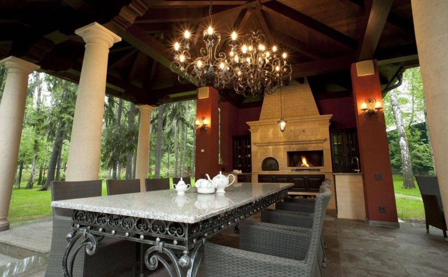 Освещение мангальной беседки