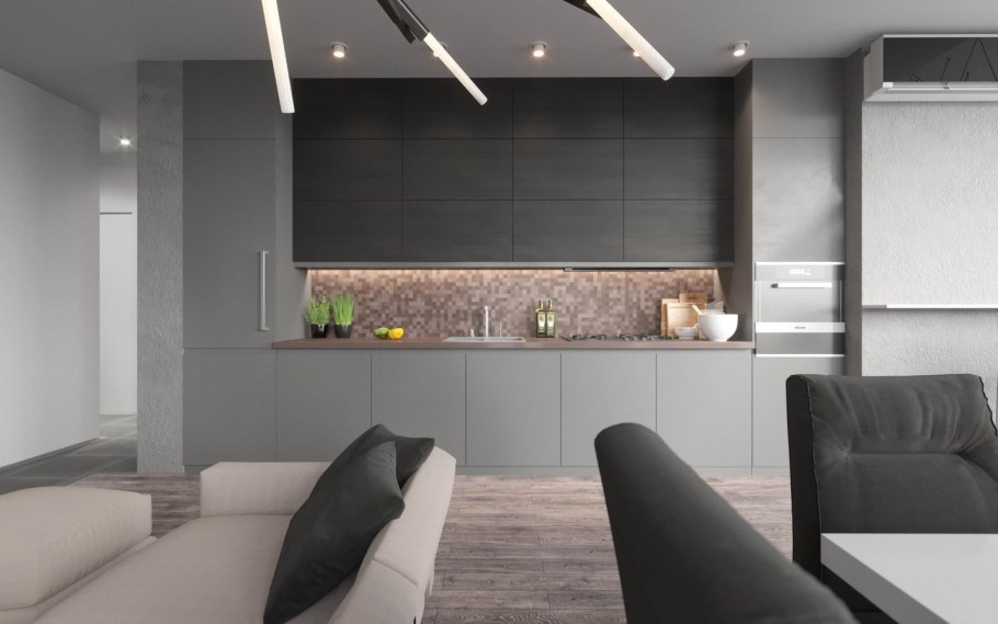 Кухня в серых тонах