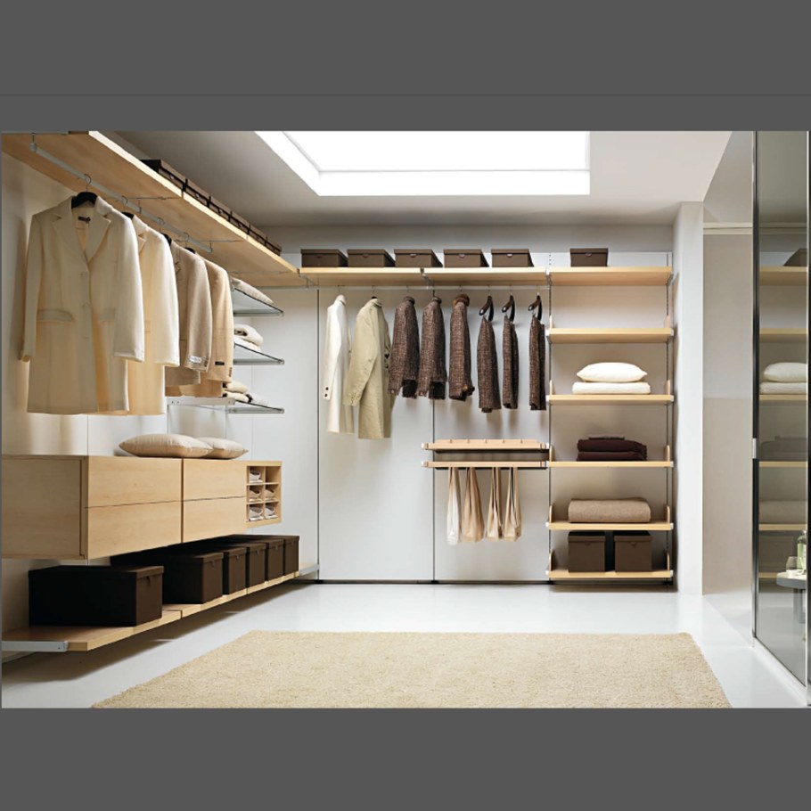 Стильная гардеробная комната