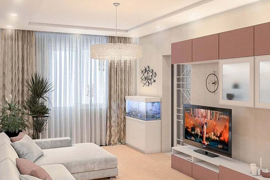 Интерьер гостиной 1 комнатной квартиры