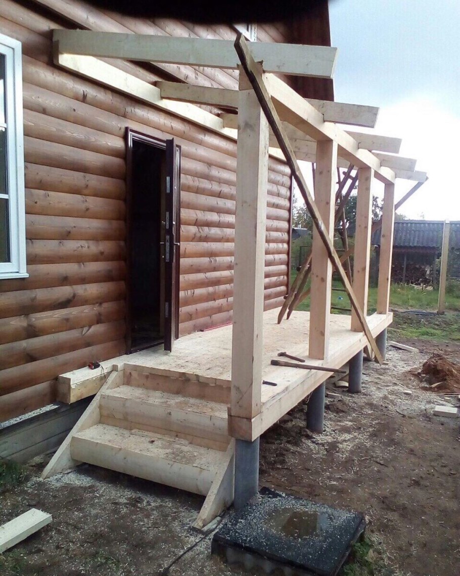 Пристройка крыльца к дому