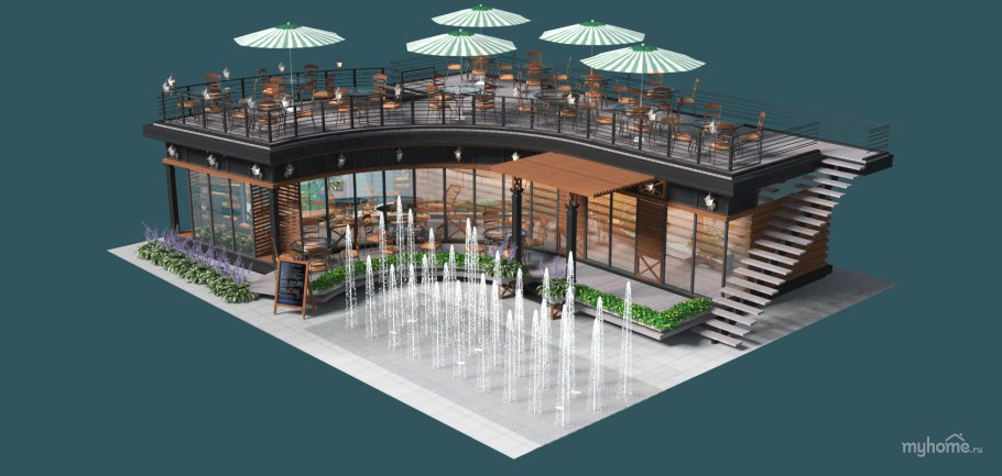 Выставочный павильон 100м2 архикад