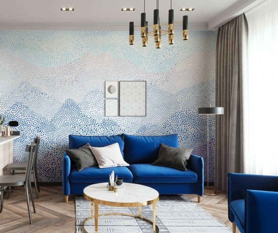 Современные обои для гостиной