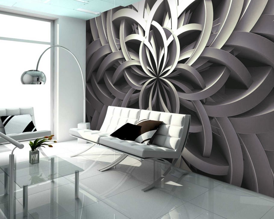 Стильные фотообои в интерьере