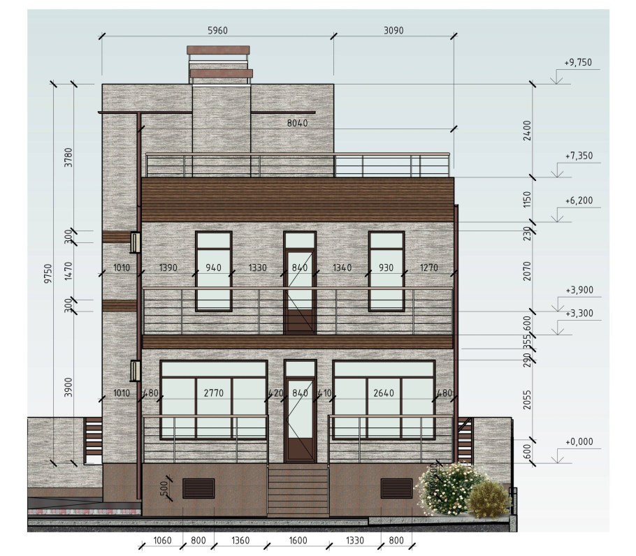 Проектирование фасадов зданий