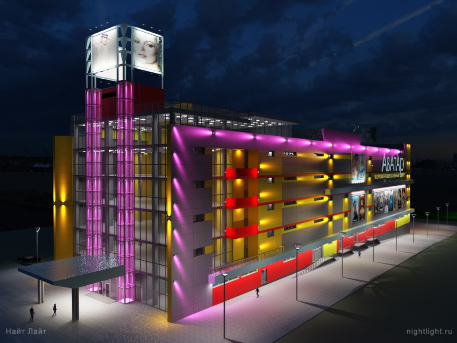 Архитектурная подсветка здания мэрии Набережные Челны