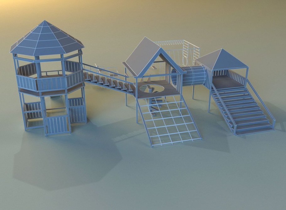 Детские площадки в 3d
