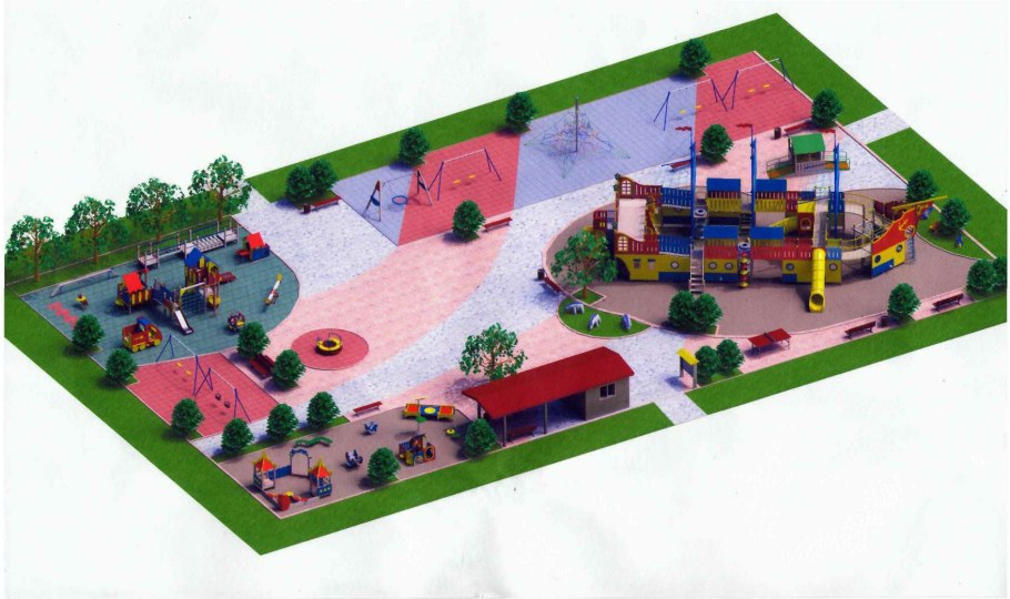 Макет спортивной площадки