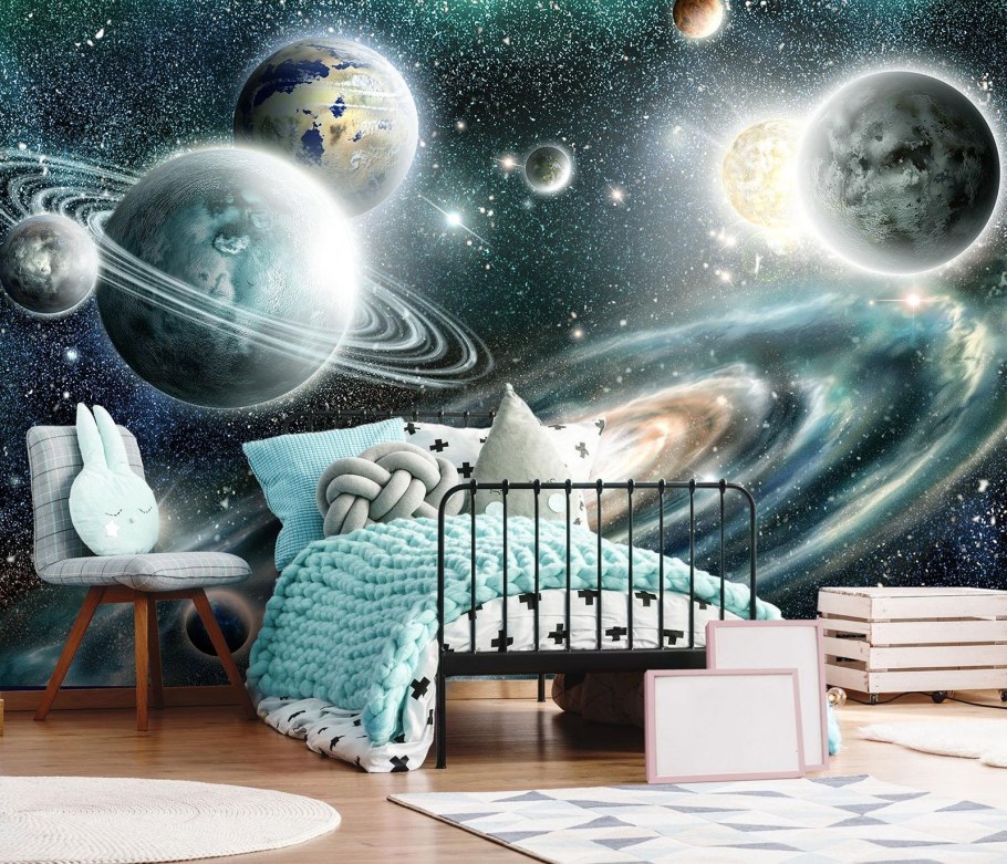 Космические фотообои в интерьере
