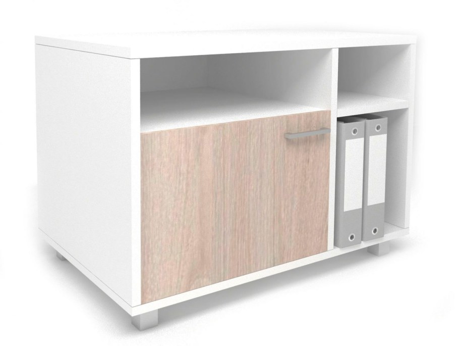 Тумба под оргтехнику белая