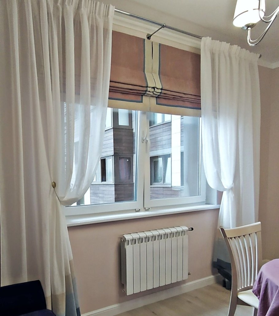 Тюль на окно с балконом