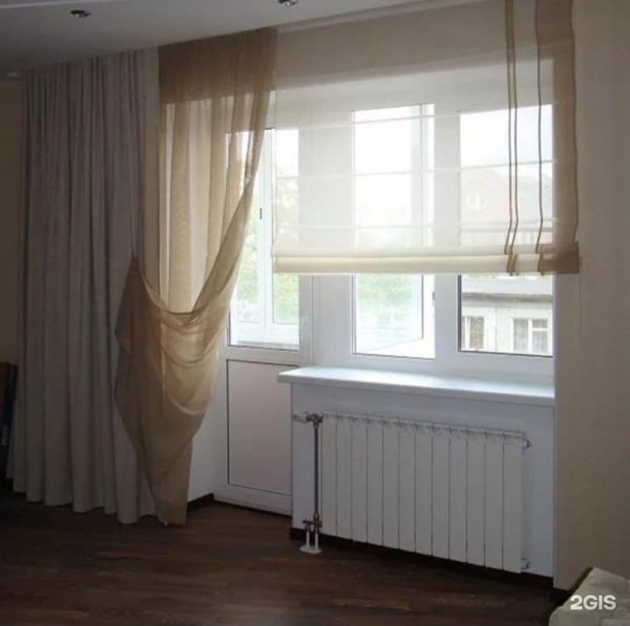 Тюль для комнаты с балконом