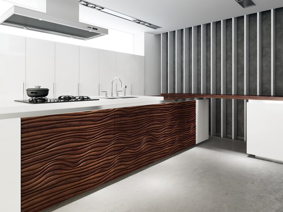 Ребристые фасады для кухни
