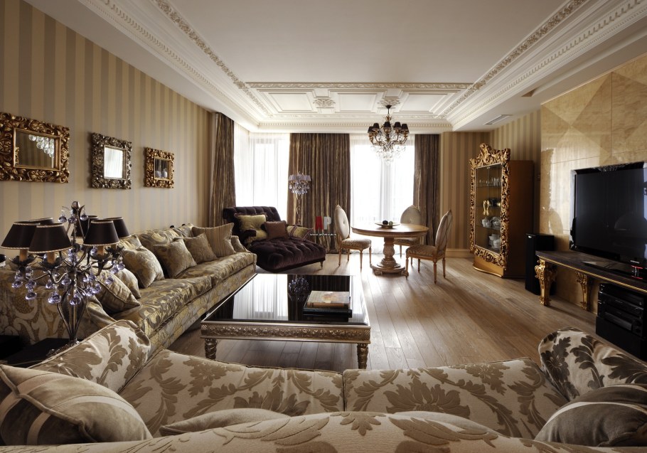 Красивые гостиные в классическом стиле