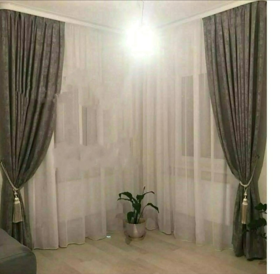 Тюль однотонная