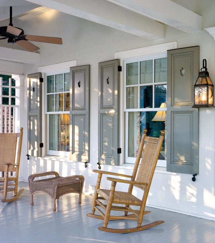 Современные окна со ставнями