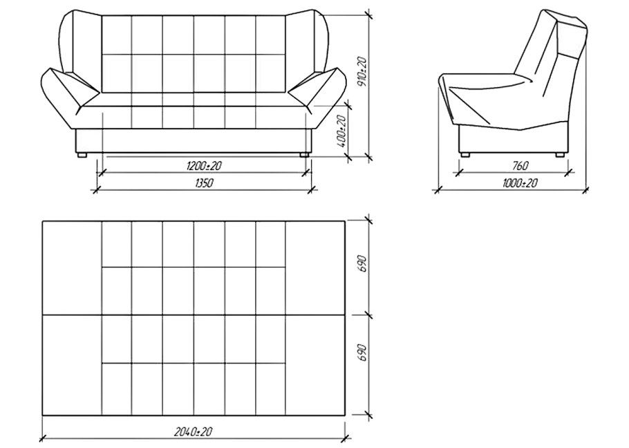 Диваны Регина-45.1 клик-кляк