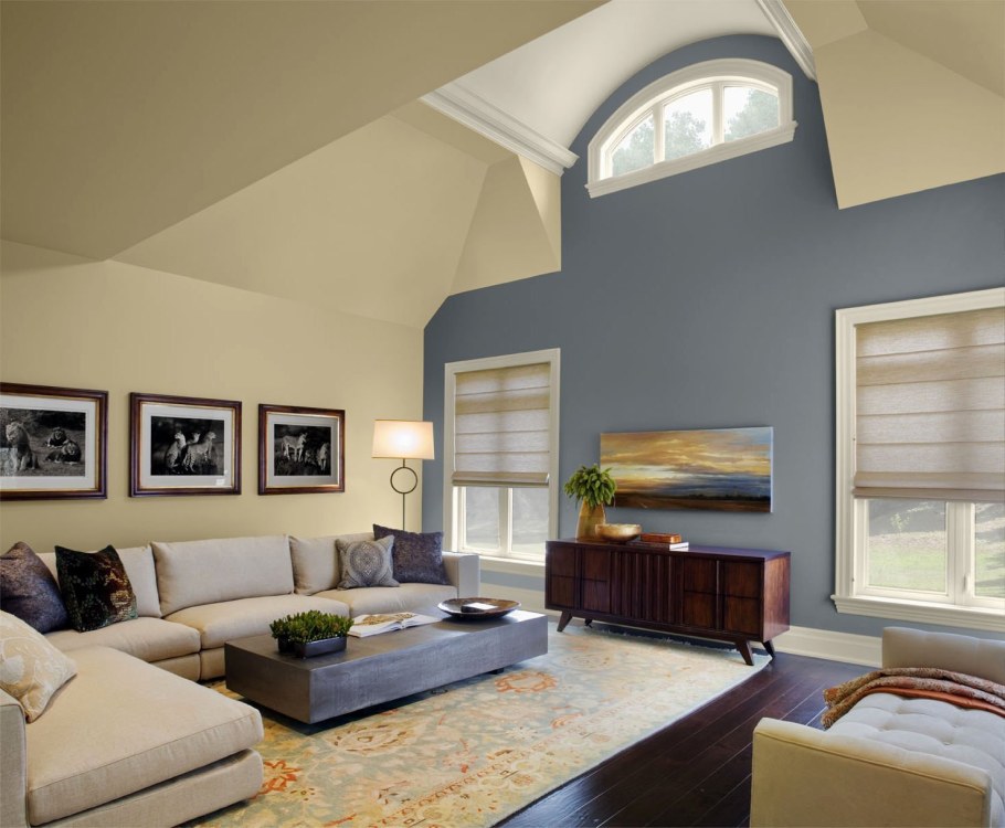 Цвет стен в гостиной