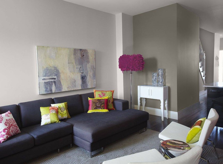 Покрашенные стены в интерьере