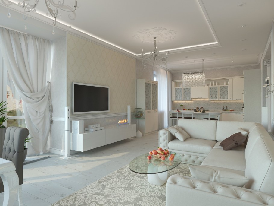 Современный дизайн трехкомнатной квартиры