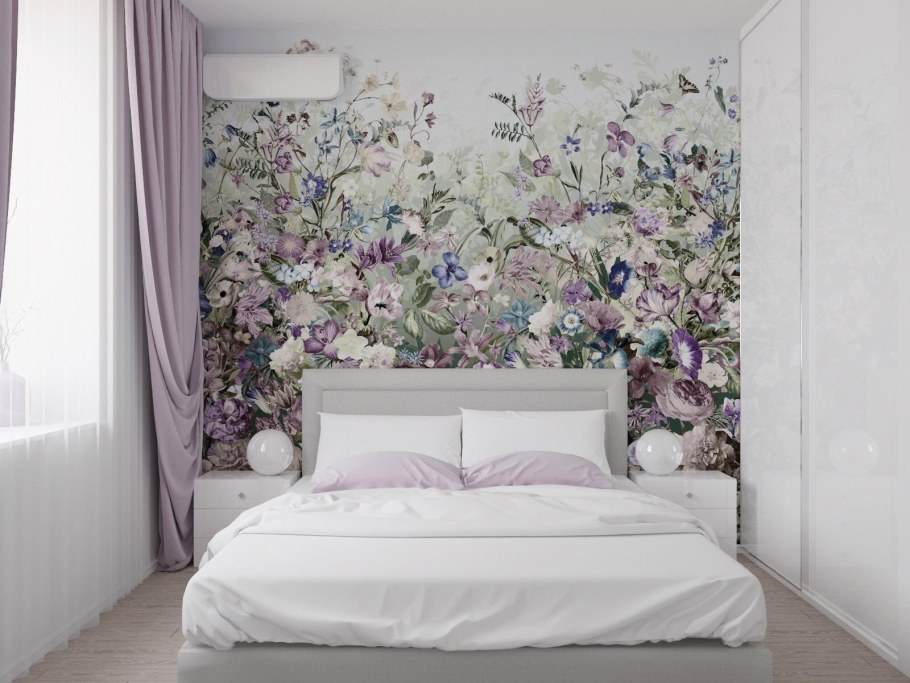 Affresco в интерьере спальни