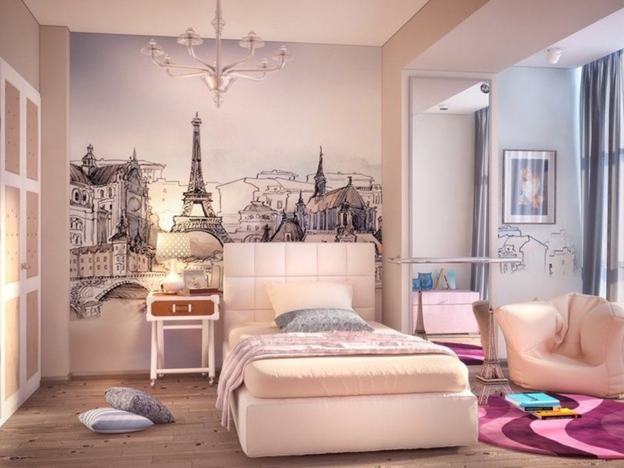 Фреска на стену в спальню подростка