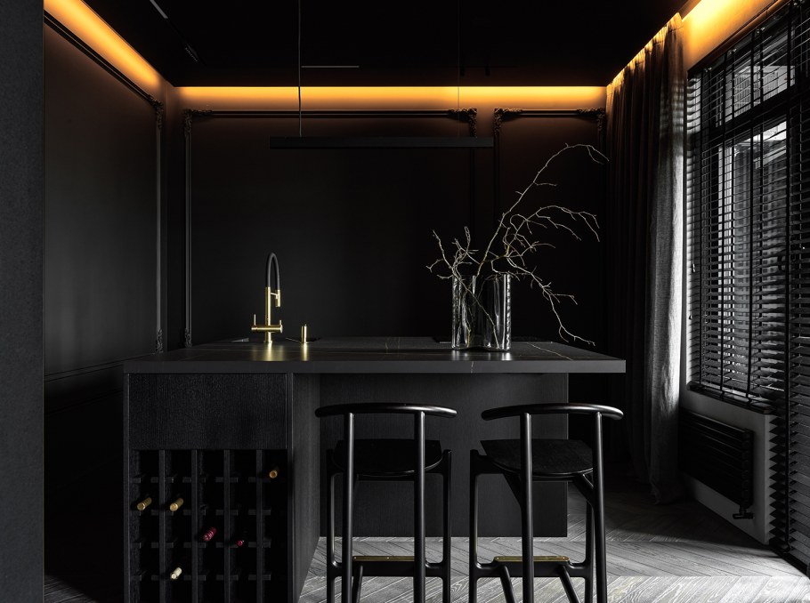 Черная кухня в интерьере