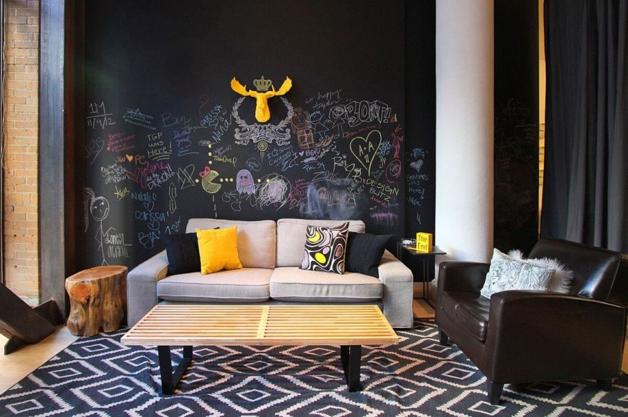 Грифельная стена в интерьере