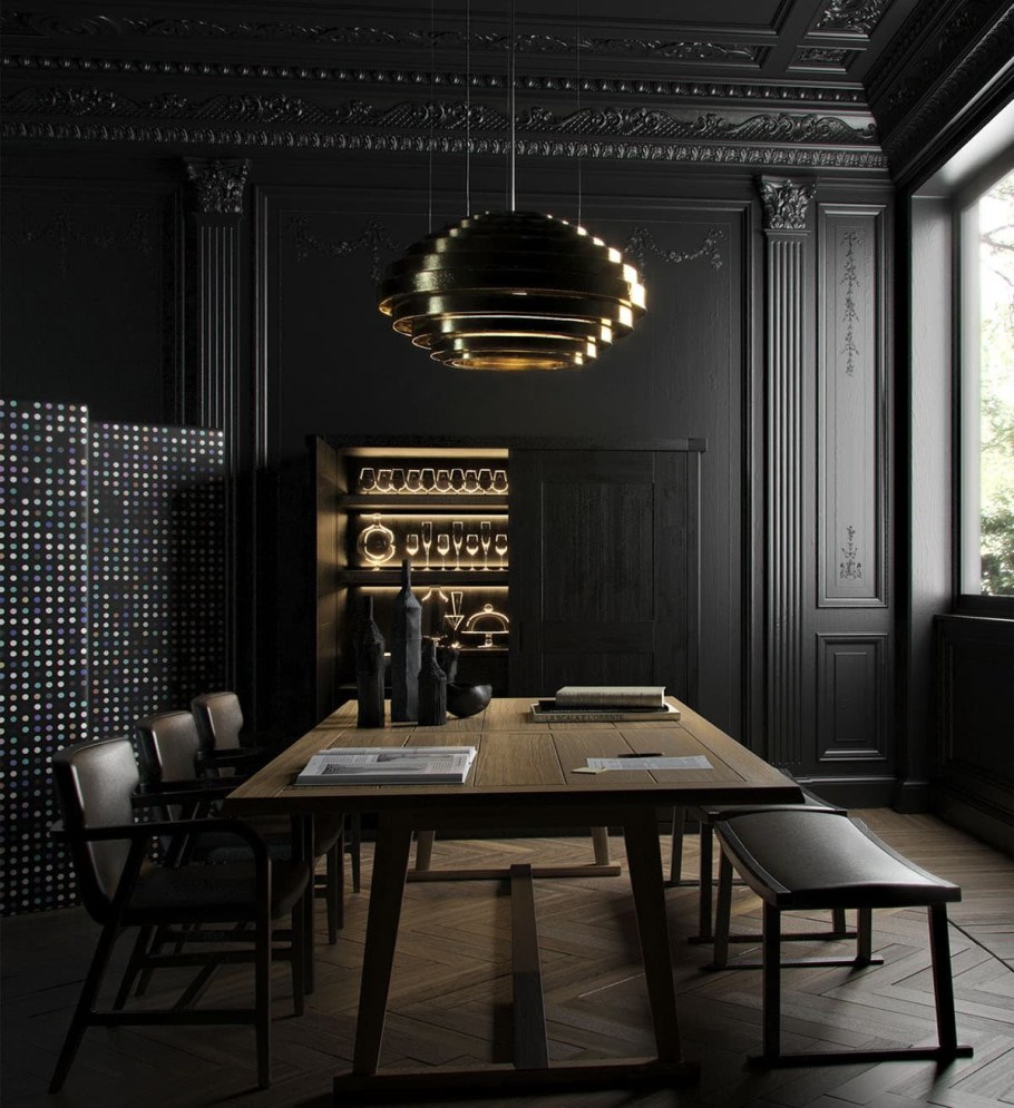 Интерьер в темных тонах