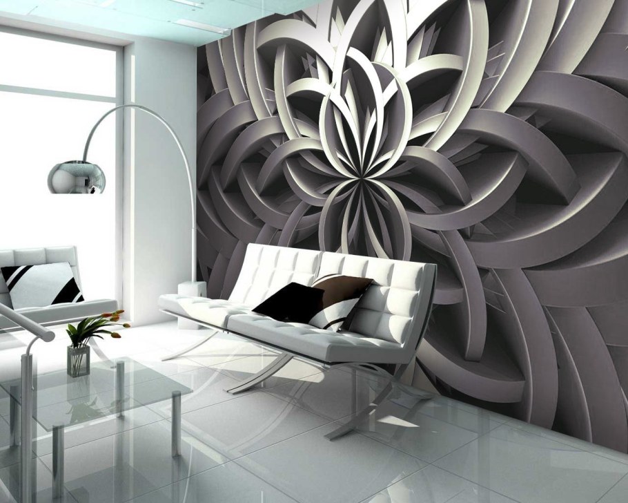 Стильные фотообои в интерьере