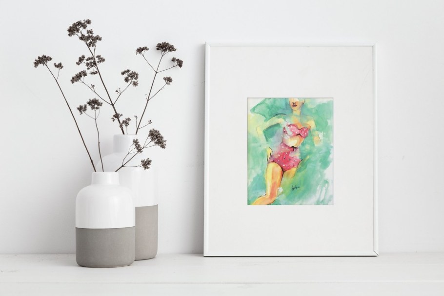 Мокап картина в интерьере