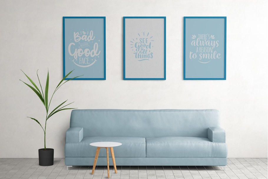 Мокапы картин в интерьере