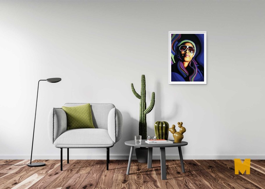 Мокап картина в интерьере