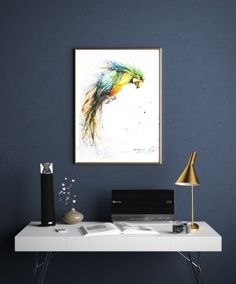 Мокап картина в интерьере