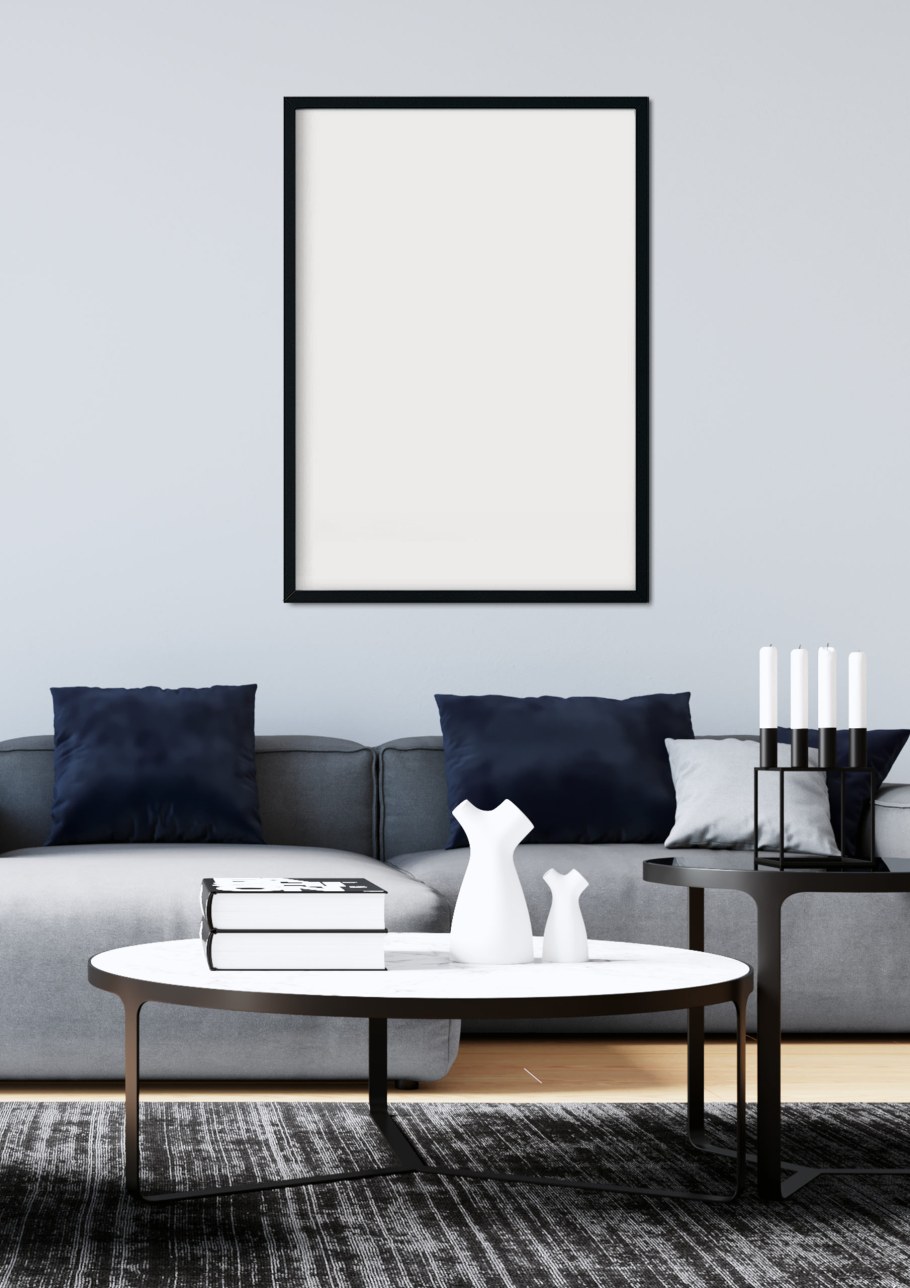 Мокап картина в интерьере