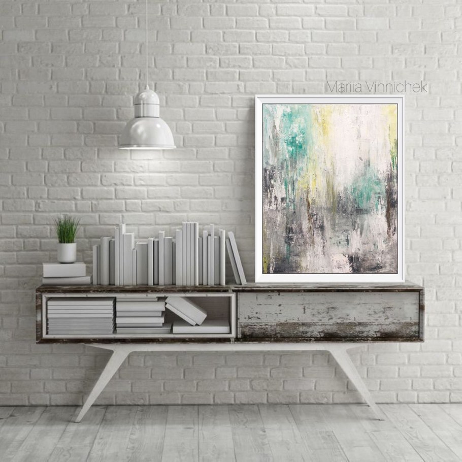 Мокап картина на стене