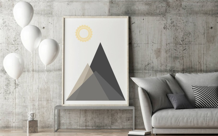 Холст на стене в интерьере