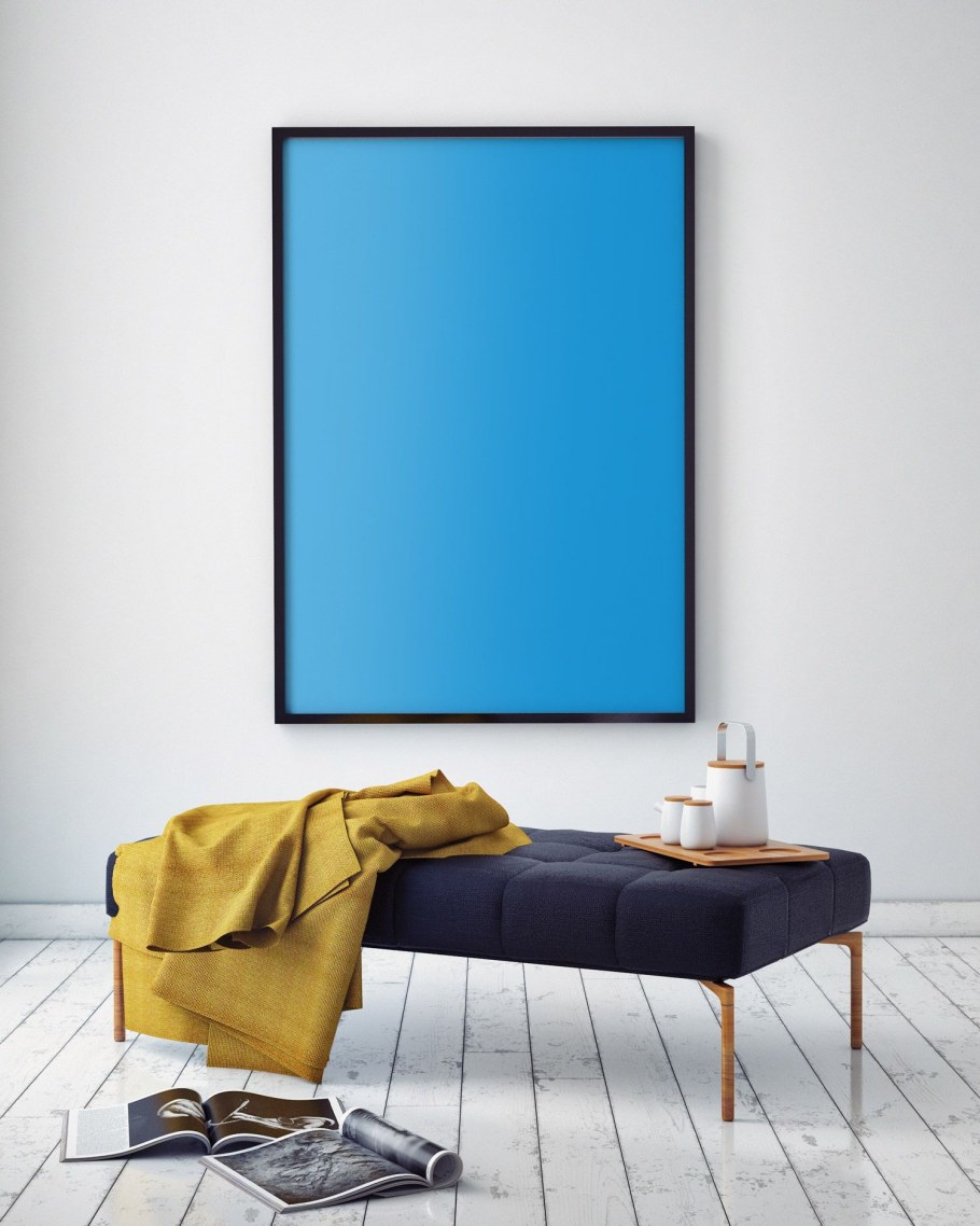 Интерьер мокап полотно