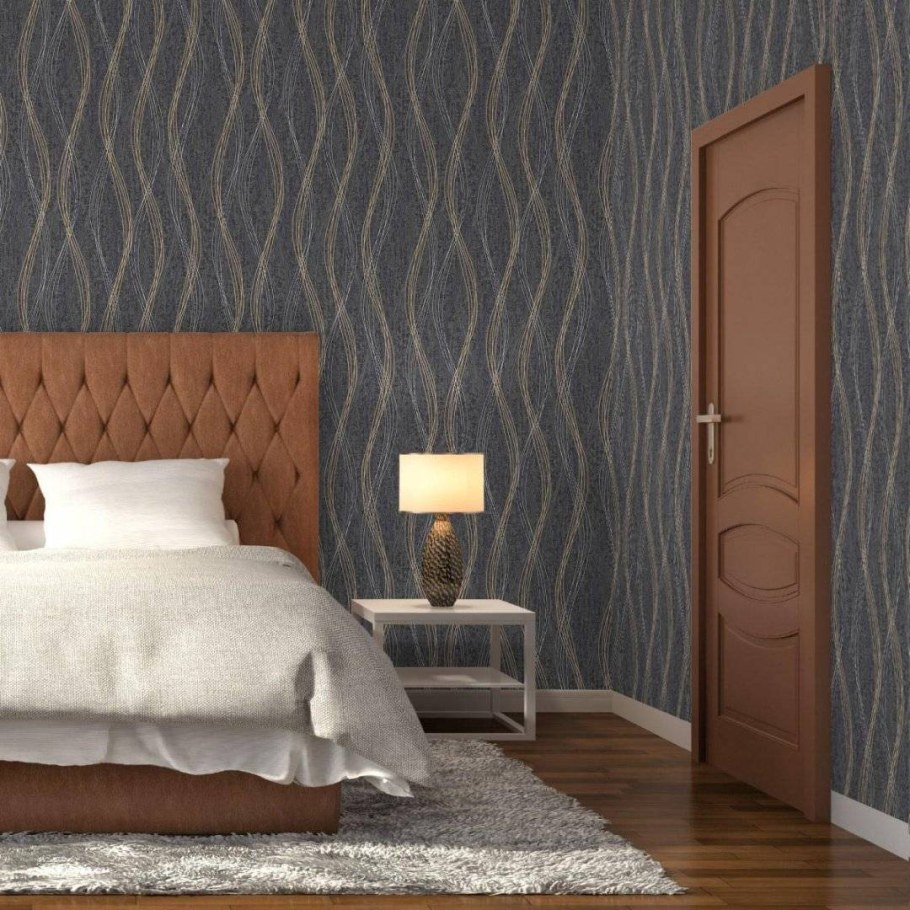 Обои флизелиновые Monte Solaro Samui чёрные 1.06