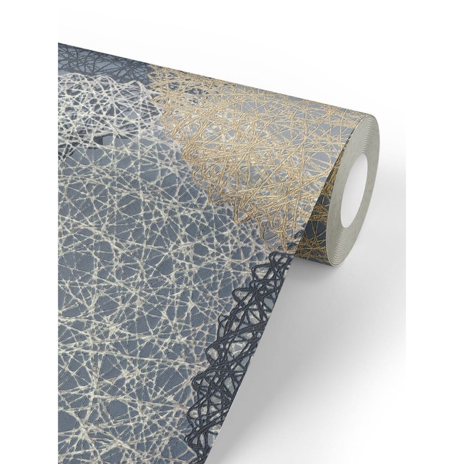 Обои флизелиновые Monte Solaro Samui чёрные 1.06 м 9067-22