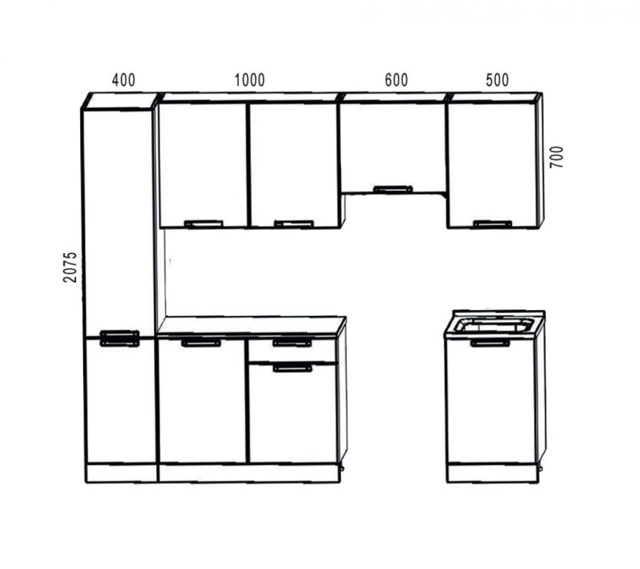 Кухня Боровичи-мебель Симпл 2500
